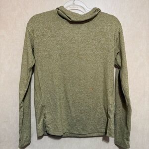 Athleta Tapestry Gold Heathered Green Uptempo II Hoodie Sweatshirt